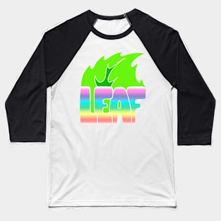 leaf of a tree, colored word "leaf" Baseball T-Shirt